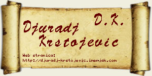 Đurađ Krstojević vizit kartica